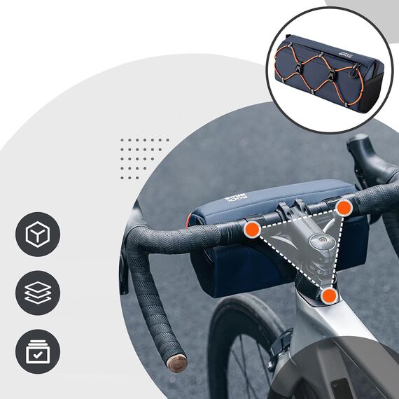 Rockbros 30110054002 bicycle handlebar bag 2.2 l - blue - Smartphone Holders - Smartphones - Techbox