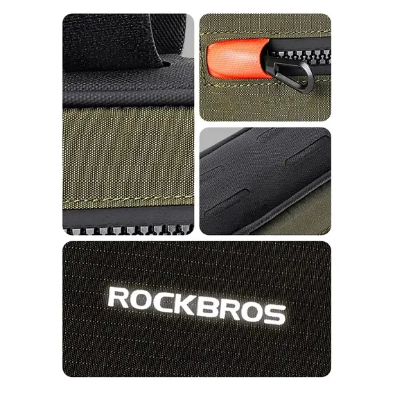 Rockbros 30120079001 bicycle bag for 1.7 l frame - green and black - Smartphone Holders - Smartphones - Techbox