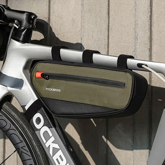 Rockbros 30120079001 bicycle bag for 1.7 l frame - green and black - Smartphone Holders - Smartphones - Techbox