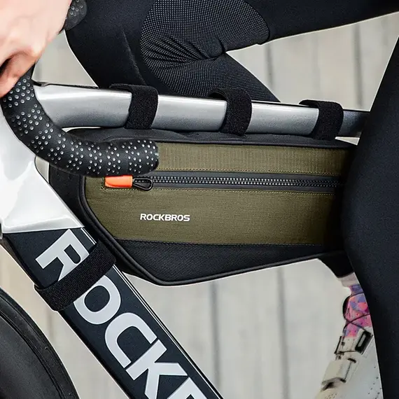 Rockbros 30120079001 bicycle bag for 1.7 l frame - green and black - Smartphone Holders - Smartphones - Techbox