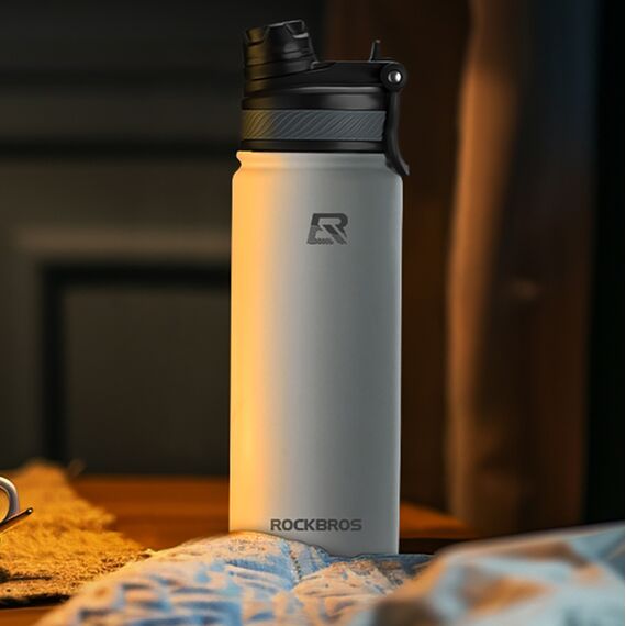 Rockbros 35210029006 bicycle thermal bottle for drinks 620 ml - white - Bicycle - Sports & Fitness - Techbox