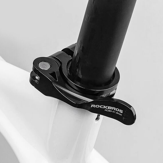 Rockbros 41210092001 bicycle seat clamp with quick release - black | Techbox