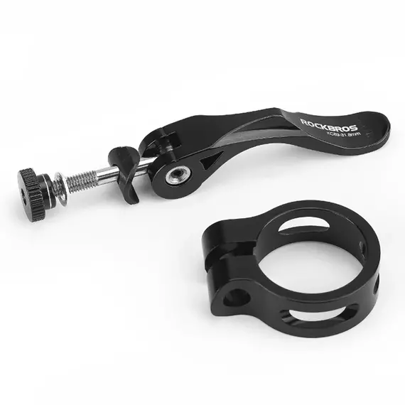 Rockbros 41210092001 bicycle seat clamp with quick release - black | Techbox
