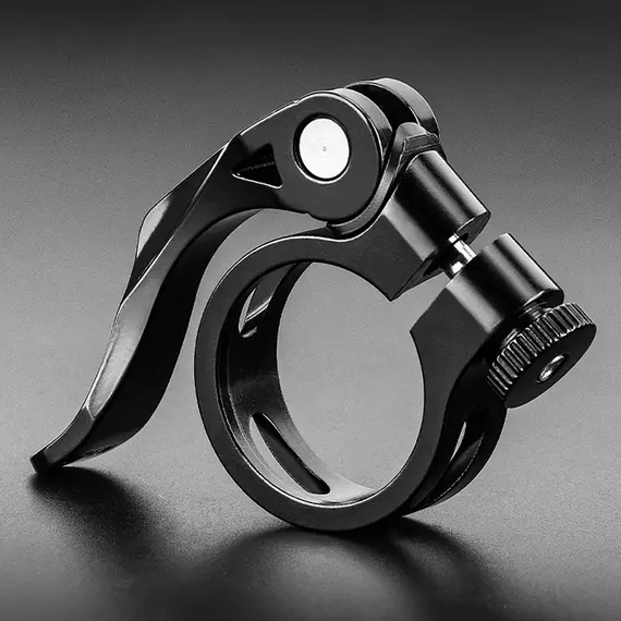 Rockbros 41210092001 bicycle seat clamp with quick release - black | Techbox