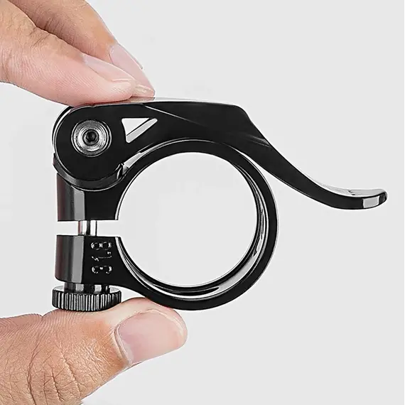 Rockbros 41210092001 bicycle seat clamp with quick release - black | Techbox
