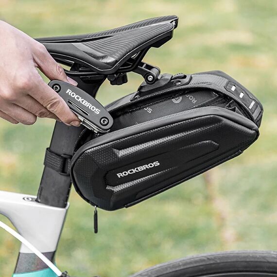 Rockbros B69 bicycle saddle bag 1.8l with easy release system - black - Smartphone Holders - Smartphones - Techbox