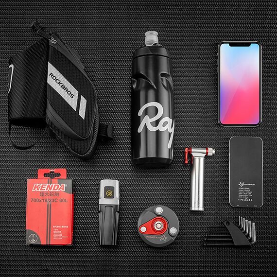 Rockbros C32BK saddle bag 1.5 l with water bottle pocket - black - Smartphone Holders - Smartphones - Techbox