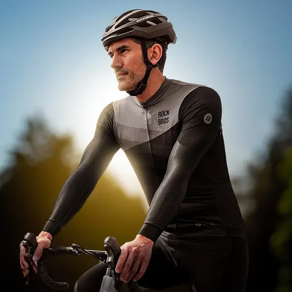 Rockbros 15120009004 Long Sleeve Cycling Jersey Spring/Summer XL - Black | Techbox