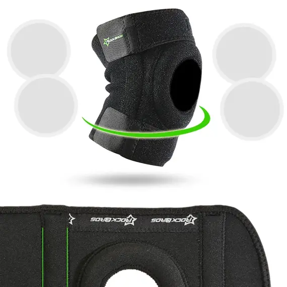 Rockbros LF1106M sports protector for patella and knee joint size M - black | Techbox