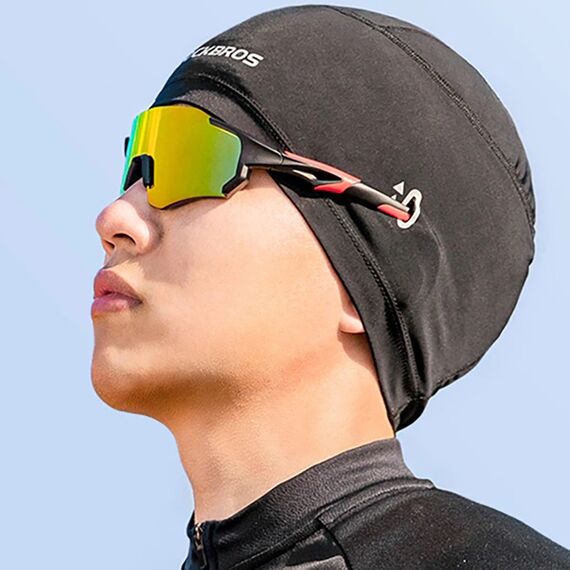 Rockbros YPP037 cycling cap with cutouts for glasses - black | Techbox