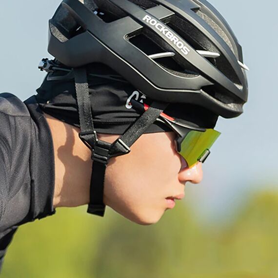 Rockbros YPP037 cycling cap with cutouts for glasses - black | Techbox