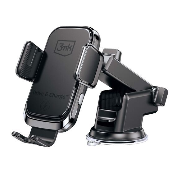 3mk Drive &amp; Charge car phone holder for grille/window/cockpit with inductive charger - black - Smartphone Holders - Smartphones - Techbox