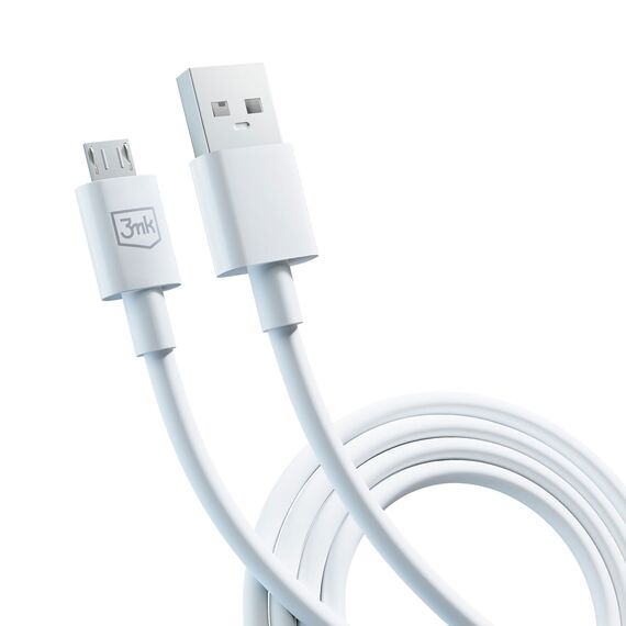 3mk Hyper Cable USB-A / micro USB 5V 2.4A 1.2m - white - Cables & Adapters - Cables & Accessories - Techbox