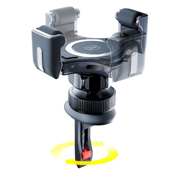 3mk Memo Hug car phone holder for air vent - black | Techbox