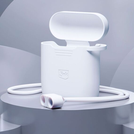 3mk Silicon AirPods Case for AirPods 2 - white | Techbox
