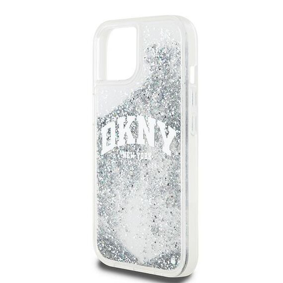 DKNY Liquid Glitter Big Logo case for iPhone 15 / 14 / 13 - white - Apple Cases - Cases - Techbox