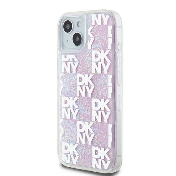 DKNY Liquid Glitter Multilogo case for iPhone 15 / 14 / 13 - pink - Apple Cases - Cases - Techbox