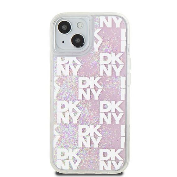 DKNY Liquid Glitter Multilogo case for iPhone 15 / 14 / 13 - pink - Apple Cases - Cases - Techbox
