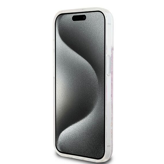 DKNY Liquid Glitter Multilogo case for iPhone 15 / 14 / 13 - pink - Apple Cases - Cases - Techbox