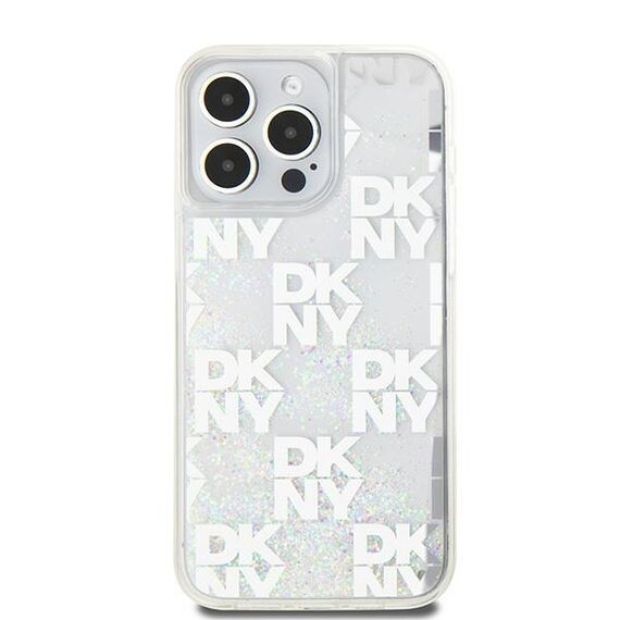 DKNY Liquid Glitter Multilogo case for iPhone 15 Pro Max - white - Apple Cases - Cases - Techbox