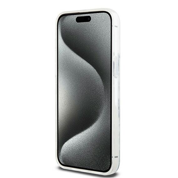 DKNY Liquid Glitter Multilogo case for iPhone 15 Pro Max - white - Apple Cases - Cases - Techbox