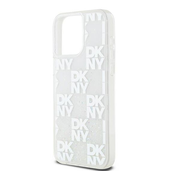 DKNY Liquid Glitter Multilogo case for iPhone 15 Pro Max - white - Apple Cases - Cases - Techbox
