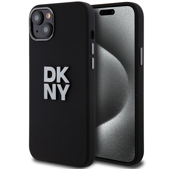 DKNY Liquid Silicone Metal Logo case for iPhone 15 Plus / 14 Plus - black | Techbox