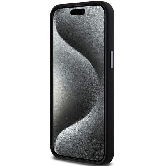 DKNY Liquid Silicone Metal Logo iPhone 15 Pro Case - Black | Techbox