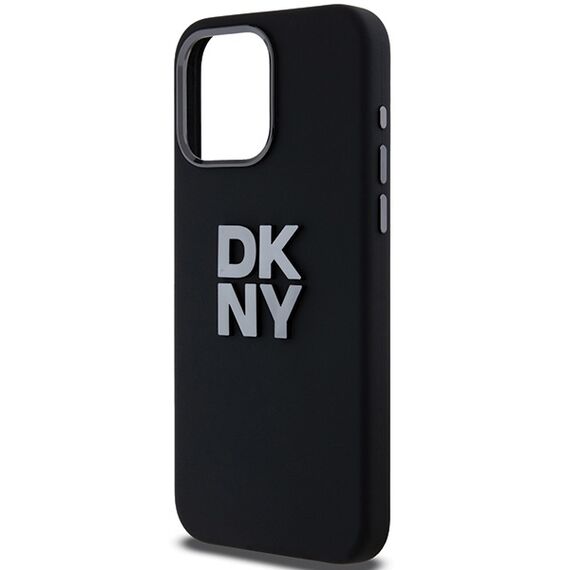 DKNY Liquid Silicone Metal Logo iPhone 15 Pro Case - Black | Techbox