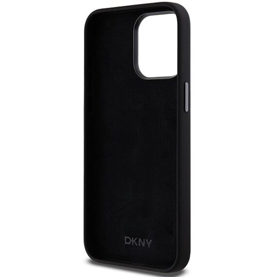 DKNY Liquid Silicone Metal Logo iPhone 15 Pro Case - Black | Techbox