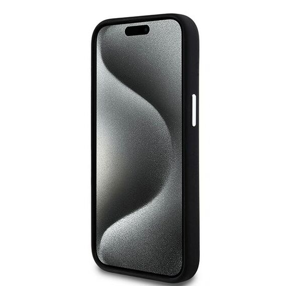 DKNY Liquid Silicone Small Metal Logo MagSafe Case for iPhone 15 Plus / 14 Plus - Black | Techbox