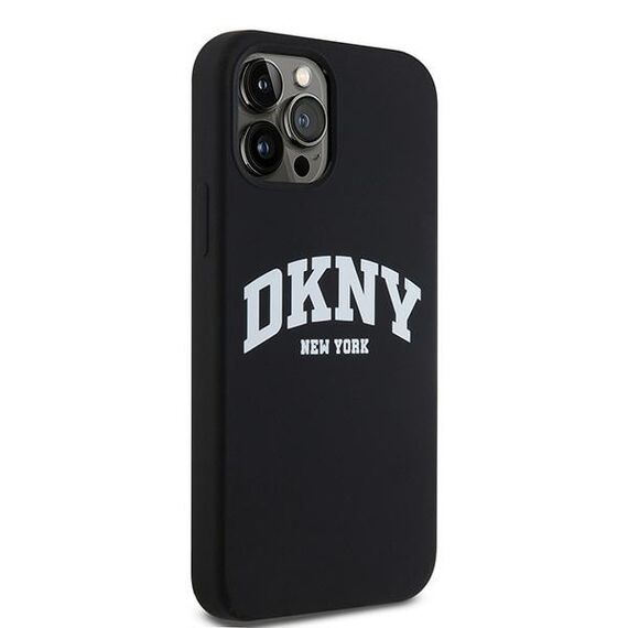 DKNY Liquid Silicone White Printed Logo MagSafe Case for iPhone 12/12 Pro - Black - Uncategorized Cases (2) - Cases - Techbox