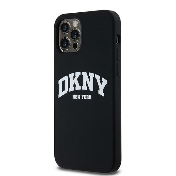 DKNY Liquid Silicone White Printed Logo MagSafe Case for iPhone 12/12 Pro - Black - Uncategorized Cases (2) - Cases - Techbox