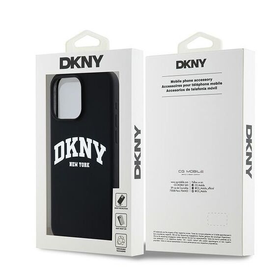 DKNY Liquid Silicone White Printed Logo MagSafe case for iPhone 15 Pro Max - black - Apple Cases - Cases - Techbox