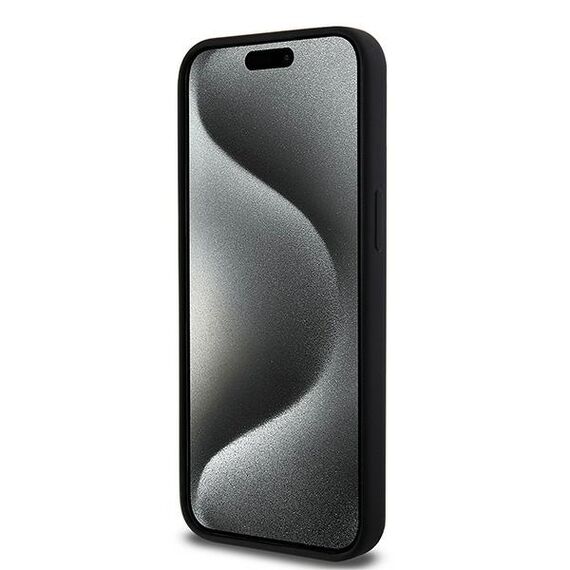 DKNY Liquid Silicone White Printed Logo MagSafe iPhone 14 Pro Max Case - Black | Techbox