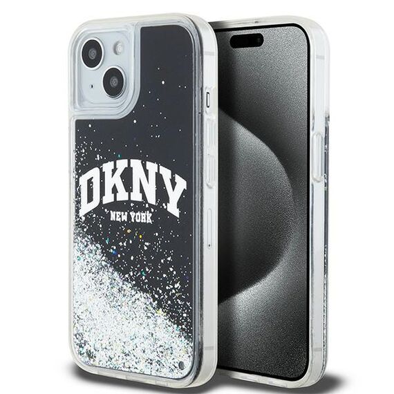 Etui DKNY Liquid Glitter Big Logo na iPhone 15 / 14 / 13 - czarne - Uncategorized Cases (2) - Cases - Techbox