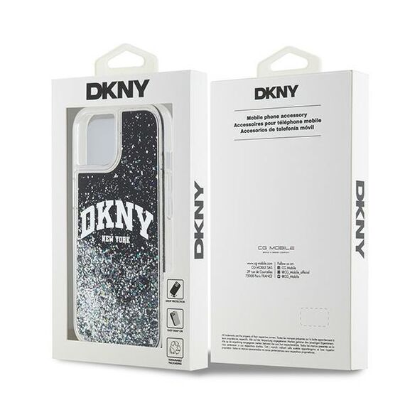 Etui DKNY Liquid Glitter Big Logo na iPhone 15 / 14 / 13 - czarne - Uncategorized Cases (2) - Cases - Techbox