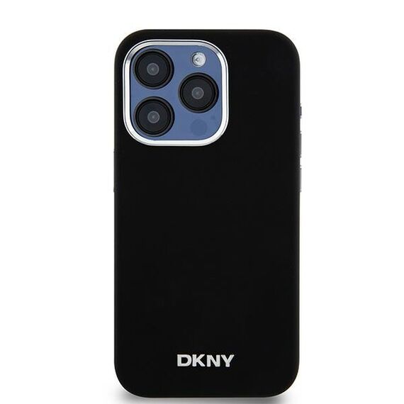 Etui DKNY Liquid Silicone Small Metal Logo MagSafe na iPhone 14 Pro - czarne - Uncategorized Cases (2) - Cases - Techbox