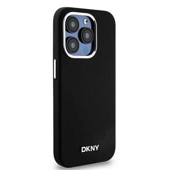Etui DKNY Liquid Silicone Small Metal Logo MagSafe na iPhone 14 Pro - czarne - Uncategorized Cases (2) - Cases - Techbox
