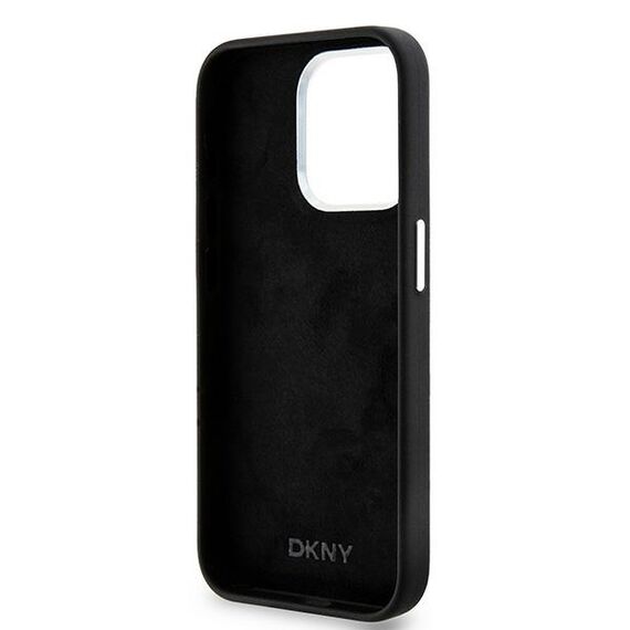 Etui DKNY Liquid Silicone Small Metal Logo MagSafe na iPhone 14 Pro - czarne - Uncategorized Cases (2) - Cases - Techbox