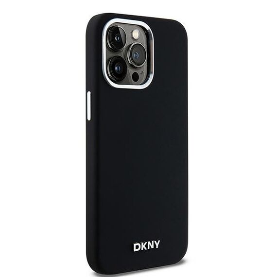 Etui DKNY Liquid Silicone Small Metal Logo MagSafe na iPhone 14 Pro Max - czarne - Uncategorized Cases (2) - Cases - Techbox