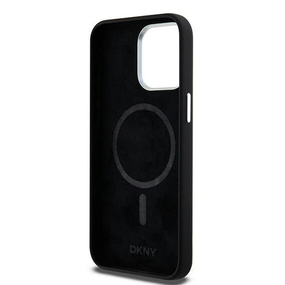 Etui DKNY Liquid Silicone Small Metal Logo MagSafe na iPhone 15 Pro Max - czarne - Uncategorized Cases (2) - Cases - Techbox