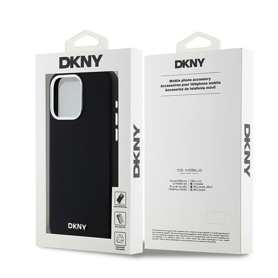 Etui DKNY Liquid Silicone Small Metal Logo MagSafe na iPhone 15 Pro Max - czarne - Uncategorized Cases (2) - Cases - Techbox