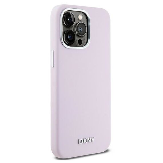 Etui DKNY Liquid Silicone Small Metal Logo MagSafe na iPhone 15 Pro Max - różowe - Uncategorized Cases (2) - Cases - Techbox