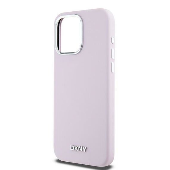 Etui DKNY Liquid Silicone Small Metal Logo MagSafe na iPhone 15 Pro Max - różowe - Uncategorized Cases (2) - Cases - Techbox