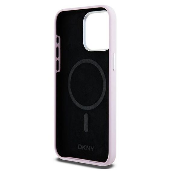 Etui DKNY Liquid Silicone Small Metal Logo MagSafe na iPhone 15 Pro Max - różowe - Uncategorized Cases (2) - Cases - Techbox