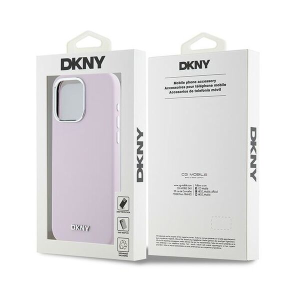 Etui DKNY Liquid Silicone Small Metal Logo MagSafe na iPhone 15 Pro Max - różowe - Uncategorized Cases (2) - Cases - Techbox