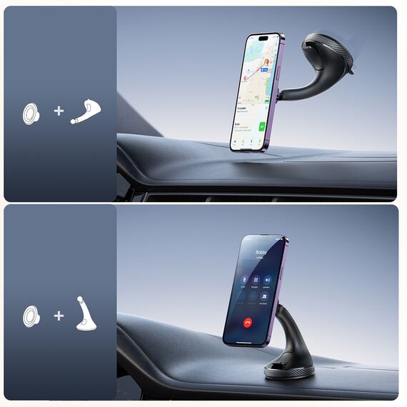 Joyroom JR-ZS406 magnetic car holder for windshield / cockpit - black - Smartphone Holders - Smartphones - Techbox