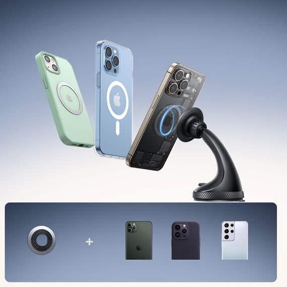 Joyroom JR-ZS406 magnetic car holder for windshield / cockpit - black - Smartphone Holders - Smartphones - Techbox