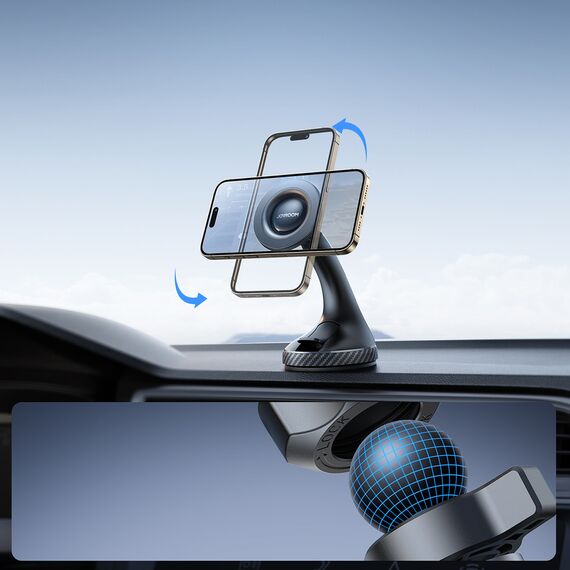 Joyroom JR-ZS406 magnetic car holder for windshield / cockpit - black - Smartphone Holders - Smartphones - Techbox